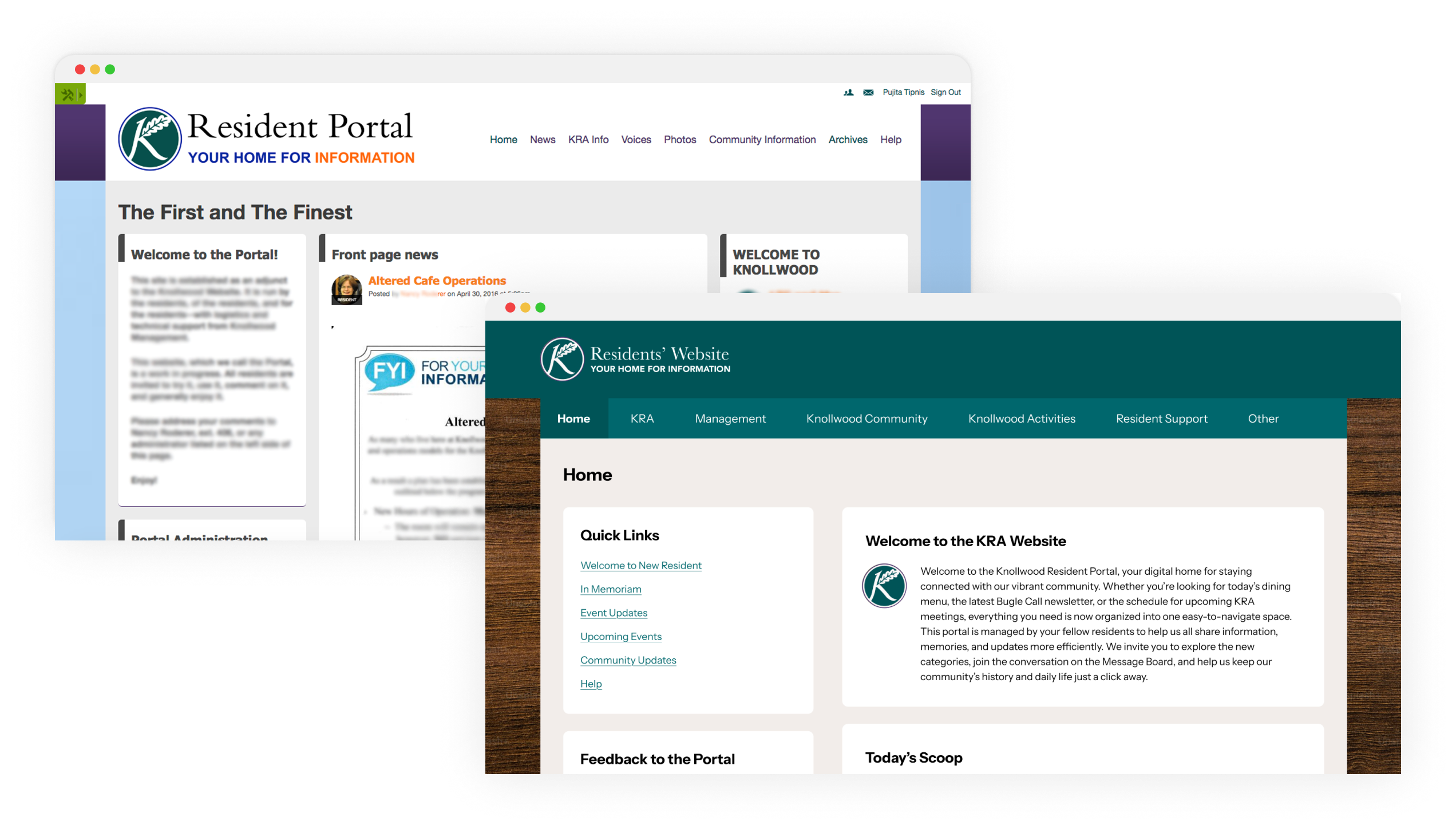Knollwood resident portal project cover image
